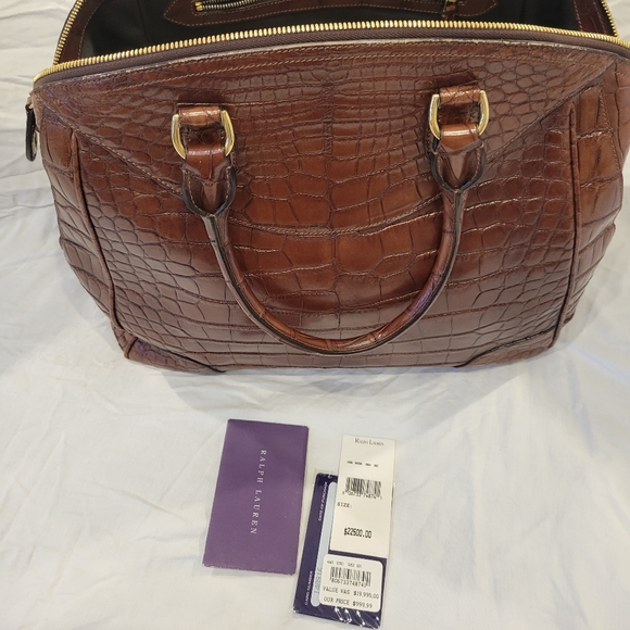 Rare Ralph Lauren brown crocodile bag MSRP $22500 - Picture 9 of 10